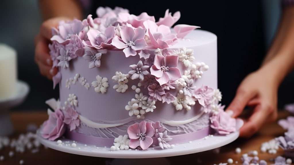 torta con fiori