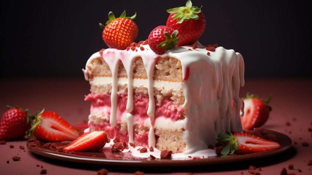 torta con crema di fragole