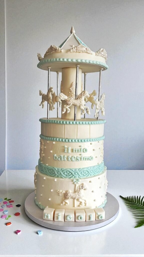torta giostra battesimo